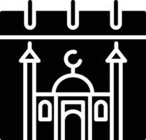 icône de glyphe de calendrier vecteur