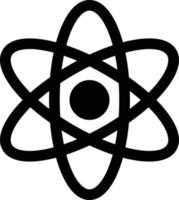 icône de glyphe d'atome vecteur