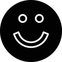 icône de glyphe de sourire vecteur