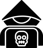 icône de glyphe de pirate vecteur