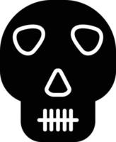 icône de glyphe de crâne vecteur