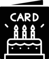 icône de glyphe de carte d'anniversaire vecteur