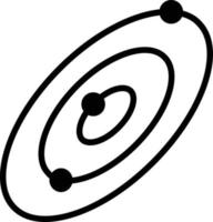 icône de glyphe de planètes vecteur