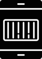 icône de glyphe de scanner de code à barres vecteur