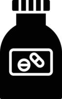 icône de glyphe de médicament vecteur