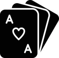 icône de glyphe de jeu de poker vecteur