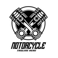 logo vintage du club de moto vecteur