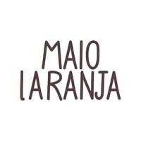 maio laranja lettrage vecteur