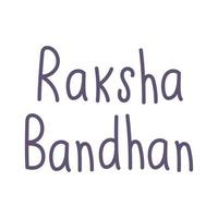 lettrage raksha bandhan vecteur