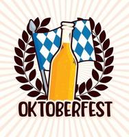 affiche de lettrage oktober fest vecteur