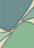 illustration vectorielle de lignes abstraites avec palette de couleurs vintage vecteur