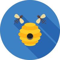 icône de ruche plat grandissime vecteur