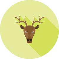 visage de cerf plat grandissime icône vecteur