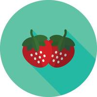 icône de fraises plat grandissime vecteur
