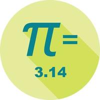 valeur de pi plat grandissime icône vecteur