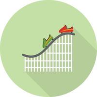 icône de grandissime plat de montagnes russes vecteur
