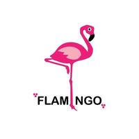 logo flamant rose sur fond blanc vecteur