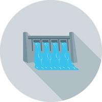 icône de grandissime plat de barrage d'eau vecteur