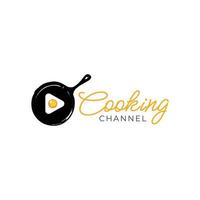 logo de la chaîne de cuisine pour la chaîne youtube vecteur