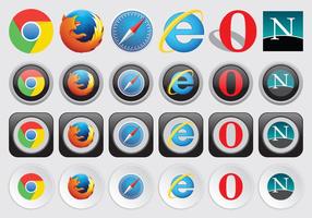Logos du navigateur Web vecteur