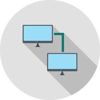 systèmes connectés j'ai plat grandissime icône vecteur