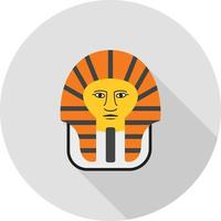 visage égyptien plat grandissime icône vecteur