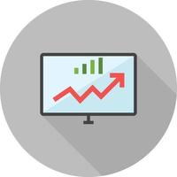 icône plate grandissime de surveillance seo vecteur