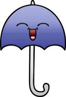 parapluie de dessin animé dégradé vecteur