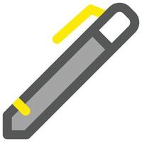 stylo, icône de style de ligne remplie, thème de la construction vecteur