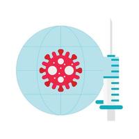 icône de vaccination covid 19 vecteur