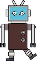 robot de dessin animé mignon vecteur