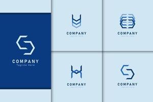 ensemble d'idées de conception de logo d'entreprise vecteur