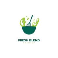 mélange frais salade smoothies vert sain logo icône symbole vecteur