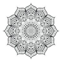 conception de mandala rond pour coloriage et décoration vecteur