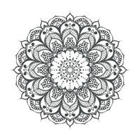 conception de mandala rond pour coloriage et décoration vecteur