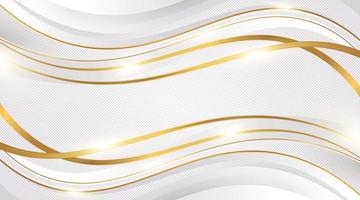 fond blanc et or de luxe avec des lignes dorées et un style de papier découpé. fond gris et or premium pour la conception de prix, de nomination, de cérémonie, d'invitation formelle ou de certificat vecteur