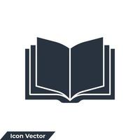 livre icône logo illustration vectorielle. modèle de symbole de livre pour la collection de conception graphique et web vecteur