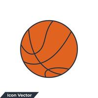 icône de basket-ball logo illustration vectorielle. modèle de symbole de basket-ball pour la collection de conception graphique et web vecteur
