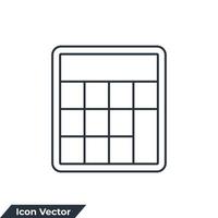calculatrice icône logo illustration vectorielle. modèle de symbole de calculatrice pour la collection de conception graphique et web vecteur