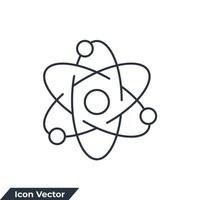 illustration vectorielle de physique icône logo. modèle de symbole de laboratoire de neutrons d'atomes moléculaires pour la collection de conception graphique et web vecteur