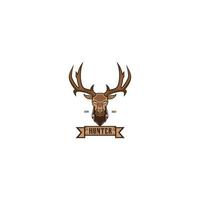 tête de cerf logo design mascotte illustration icône symbole vecteur