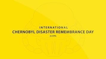 journée internationale du souvenir de la catastrophe de tchernobyl. fond d'illustration vectorielle. vecteur