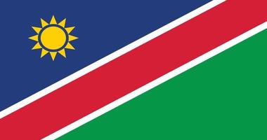 drapeau de la namibie avec illustration originale de vecteur de couleur rvb