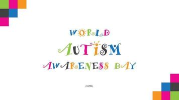Journée mondiale de sensibilisation à l'autisme. fond d'illustration vectorielle vecteur