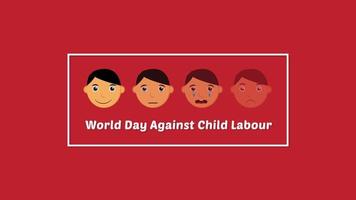 journée mondiale contre le travail des enfants. illustration vectorielle vecteur