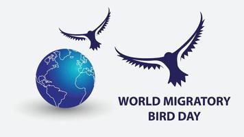 journée mondiale des oiseaux migrateurs. illustration vectorielle vecteur