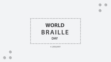 journée mondiale du braille. fond d'illustration vectorielle vecteur