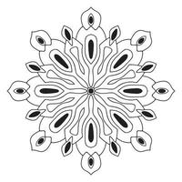 mandala mignon. fleur de doodle rond ornemental isolé sur fond blanc. vecteur