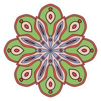 mandala mignon. fleur de doodle rond ornemental isolé sur fond blanc. vecteur