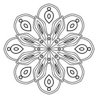 mandala mignon. fleur de doodle rond ornemental isolé sur fond blanc. vecteur